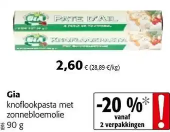 Gia knoflookpasta met zonnebloemolie