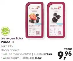 Hanos Les vergers Boiron Puree aanbieding