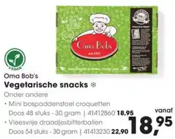 Hanos Oma Bob's Vegetarische snacks aanbieding