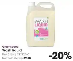 Hanos Greenspeed Wash liquid aanbieding
