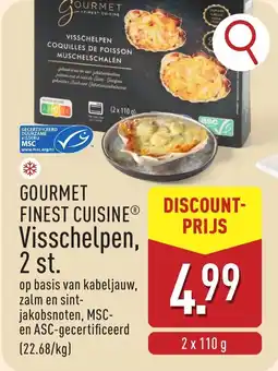 ALDI Gourmet finest cuisine Visschelpen, 2 st. aanbieding