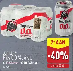 ALDI Jupiler Pils 0,0 %, 6 st. aanbieding