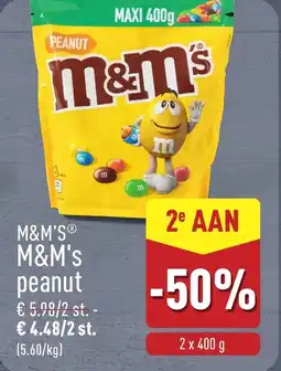 ALDI M&M's peanut aanbieding