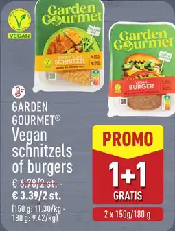 ALDI Garden Gourmet Vegan schnitzels of burgers aanbieding