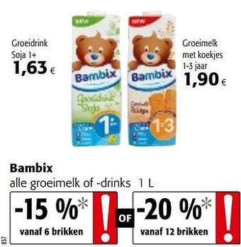 Colruyt Bambix alle groeimelk of -drinks aanbieding