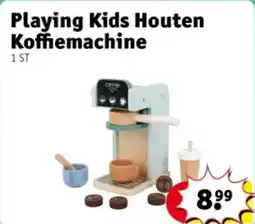 Kruidvat Playing kids houten koffiemachine aanbieding