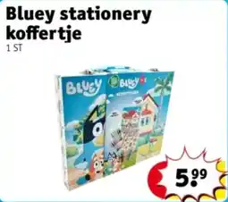 Kruidvat Bluey stationery koffertje aanbieding