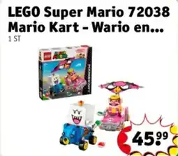 Kruidvat LEGO Super Mario 72038 Mario Kart Wario en aanbieding