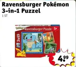 Kruidvat Ravensburger Pokémon 3-in-1 Puzzel aanbieding