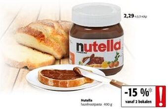 Colruyt Nutella hazelnootpasta aanbieding