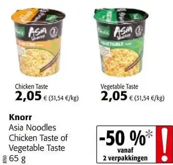 Knorr asia noodles chicken taste of vegetable taste