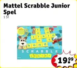 Kruidvat Mattel Scrabble Junior Spel aanbieding