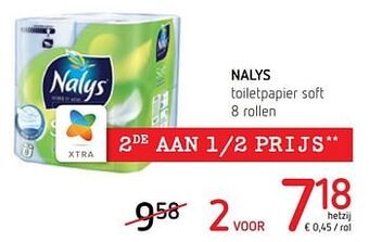 Spar Colruyt Nalys toiletpapier soft aanbieding
