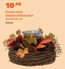 Happyland Krans met theelichthouder 21x21x13 cm aanbieding