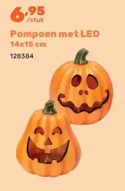 Happyland Pompoen met LED 14x15 cm aanbieding