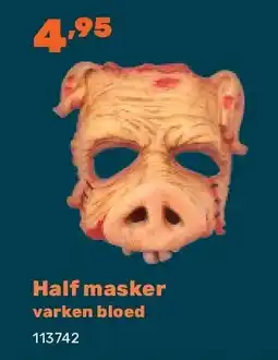 Happyland Half masker varken bloed aanbieding