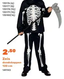 Happyland Zeis doodskoppen 120 cm aanbieding