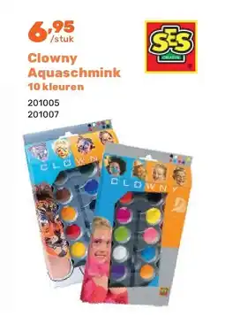 Happyland Clowny Aquaschmink 10 kleuren aanbieding