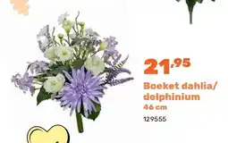 Happyland Boeket dahlia/ delphinium 46 cm aanbieding