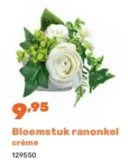 Happyland Bloemstuk ranonkel crème aanbieding
