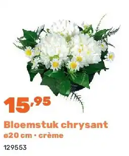 Happyland Bloemstuk chrysant ø20 cm • crème aanbieding