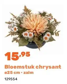Happyland Bloemstuk chrysant ø25 cm • zalm aanbieding