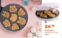 Happyland Wafelijzer dierenvorm • roze aanbieding