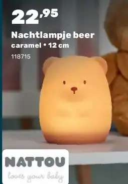Happyland Nachtlampje beer caramel • 12 cm aanbieding