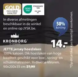 Jysk Jette Jersey Hoeslaken aanbieding