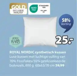 Jysk Royal Nordic Synthetisch Kussen aanbieding