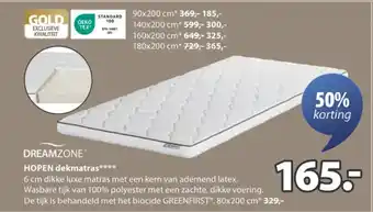 Jysk Hopen dekmatras aanbieding