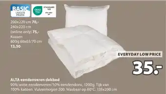 Jysk Alta eendenveren dekbed aanbieding