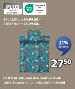 Jysk Bertha Satijnen Dekbedovertrek aanbieding
