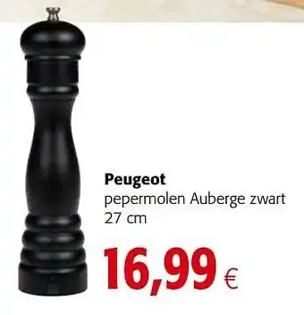 Colruyt Peugeot pepermolen auberge zwart aanbieding