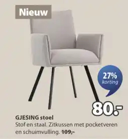 Jysk Gjesing stoel aanbieding
