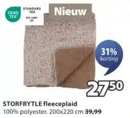 Jysk Storfrytle Fleeceplaid aanbieding
