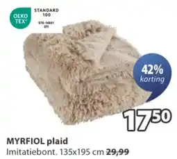 Jysk Myrfiol Plaid aanbieding