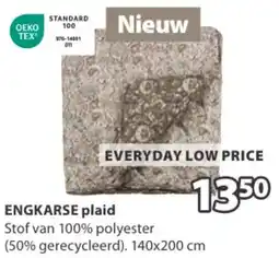 Jysk Engkarse plaid aanbieding