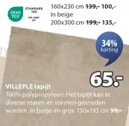 Jysk Villeple tapijt aanbieding