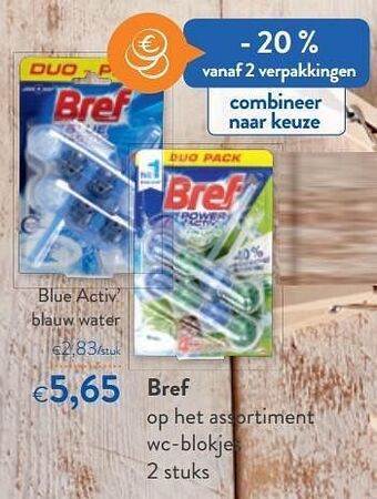 Bref blue activ` blauw water