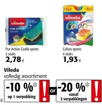 Colruyt Vileda volledig assortiment aanbieding