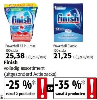 Colruyt Finish volledig assortiment aanbieding