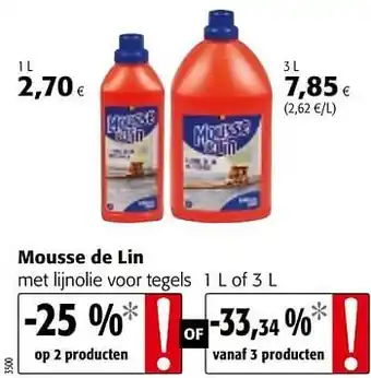 Mousse de lin met lijnolie voor tegels