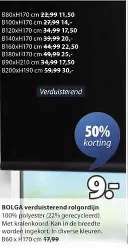 Jysk Bolga Verduisterend Rolgordijn aanbieding