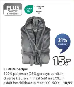Jysk Lerum badjas aanbieding