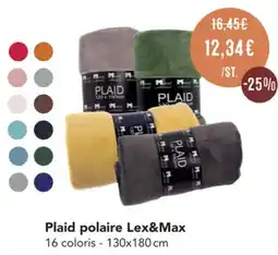 Poils et Plumes Plaid Polaire Lex & Max 16 coloris aanbieding
