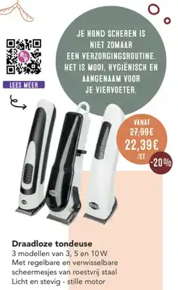 Poils et Plumes Draadloze tondeuse aanbieding