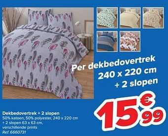 Carrefour Dekbedovertrek + 2 slopen aanbieding