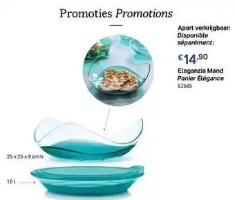 Tupperware Eleganzia mand panier élégance aanbieding