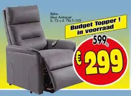 Budget Meubelen Relax kleur Antraciet aanbieding